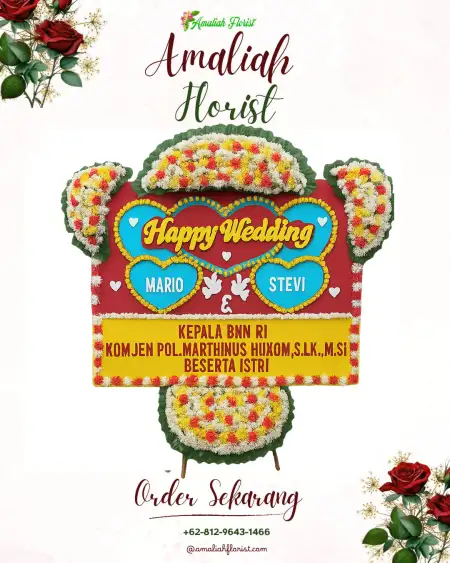 Papan Bunga Pernikahan Pakopen